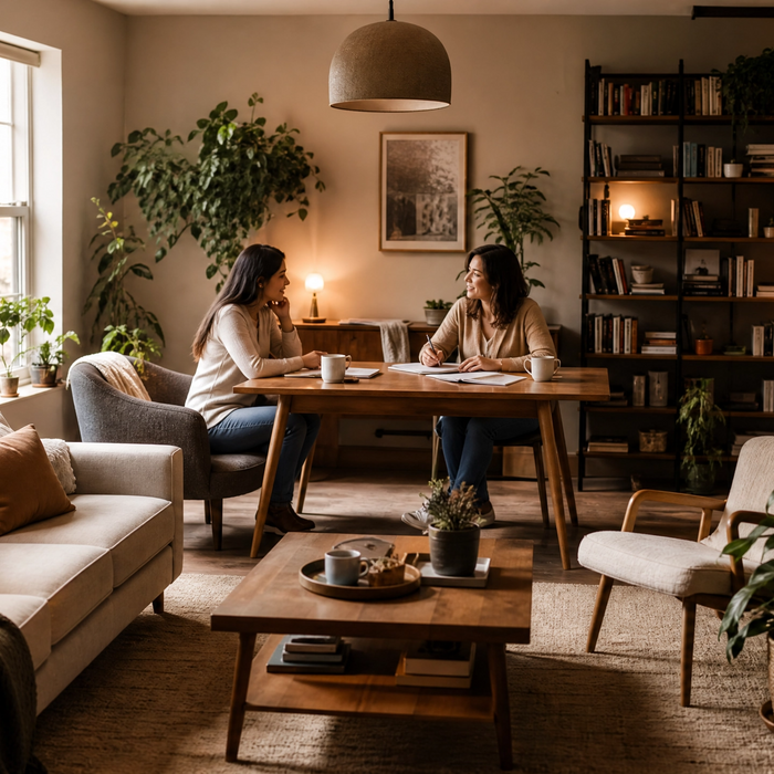 Bright and organised living space in Sydney reflecting a well-managed personal lifestyle supported by PAL